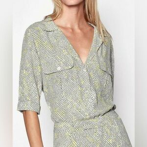 Equipment Parnella Utility Sleeve Snake Print Blouse  Size S